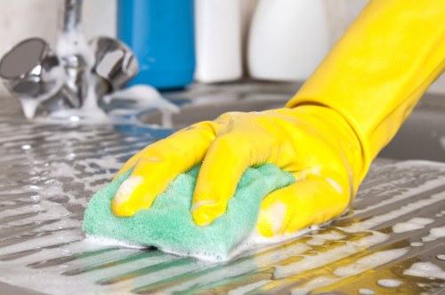Safety-focused carpet cleaning in a home